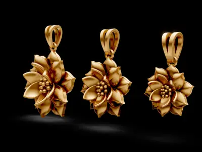 Sun Flowers Pendants 3D print model