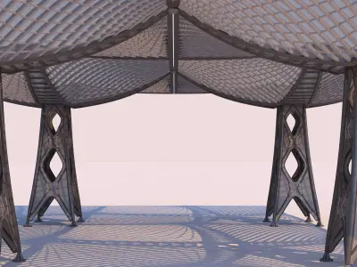 0040 - Parametric Pergola 3D model