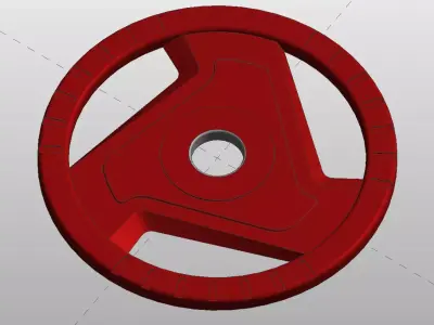 5kg - Yanre - Weightlifting Bumper Plate Free 3D model