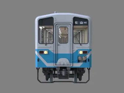 Yosan Line KiHa 32 train 4K Texture PBR 3D model
