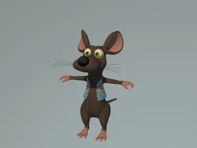 mouse in maya Low-poly 3D model