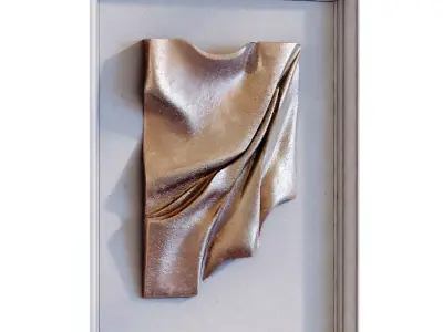 modern 3d frame wave set 779 Low-poly 3D model