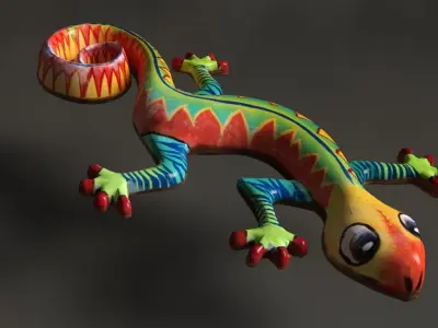 Geko nature Low-poly 3D model