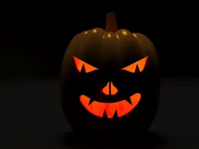Scary halloween pumpkin 3D print model