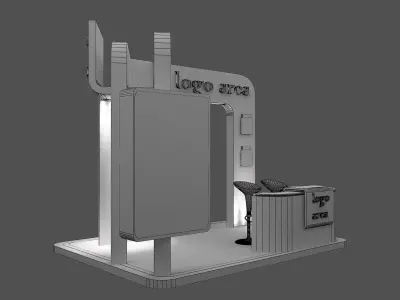  Booth Exhibition Stand a49 3D model