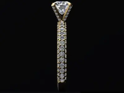 Solitaire Engagement Ring Jewelry 3D print model