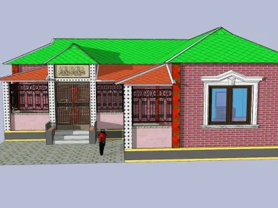 3 bedroom house design 3bhk house  Low-poly 3D model