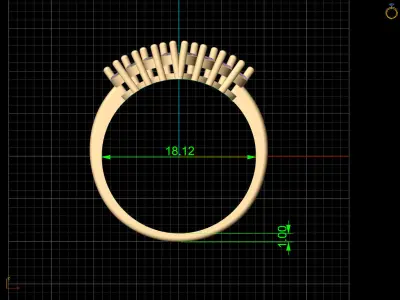 Lux  ring earrings  printable gold jewelry printable 3D model 3D print model