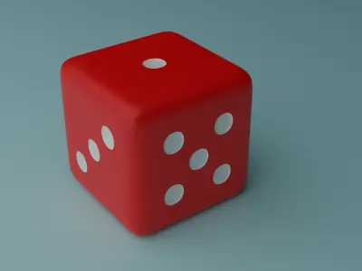 Dice Set Low-poly 3D model