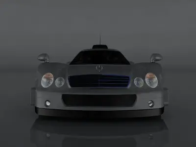 Mercedes Benz CLK GTR Low-poly 3D model