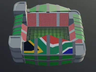 Football Stadium - South Africa Low-poly 3D model