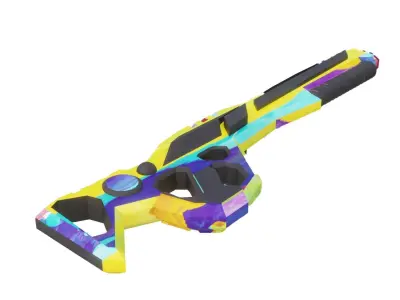 sci fi gun Free low-poly 3D model