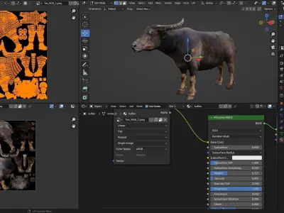Buffalo Low-poly 3D model purchase