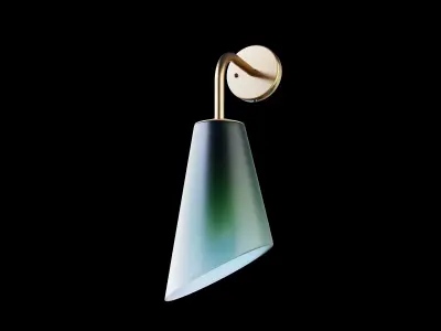 Gradient frosted glass wall lamp Low-poly 3D model