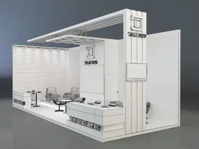 Booth Exhibition Stand a638a 3D model