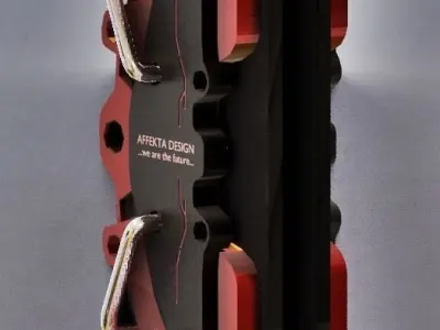 Car Brake system Caliper Disc rotor 3d model custom sport tuning 3D model