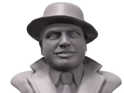 Al Capone 3D printable portrait sculpture  3D print model
