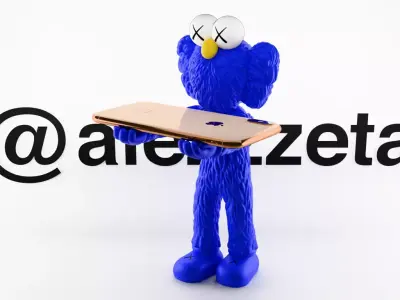 Kaws BFF Cellphone Stand Textured Low-poly 3D model