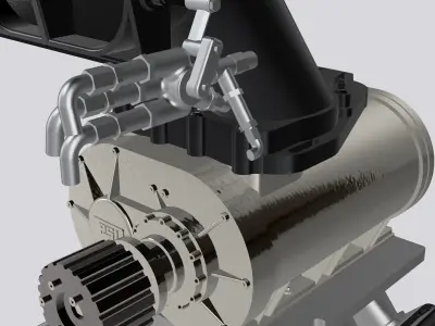 PSI Blown BBC Outlaw Engine Supercharged Pro Mod 3D print model