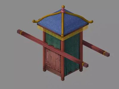 Game Official - Transportation - Wooden Car 01 3D model