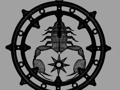 Scorpio golden compass 3D model