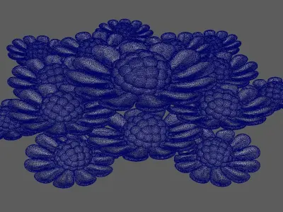 High Poly Daisy Flowers 3D Print Model 3D print model