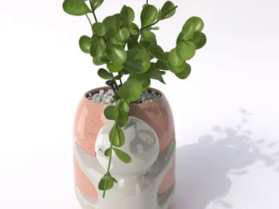 Vase-08 sloth planter Low-poly 3D model