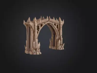 Orc Bridge Low-poly 3D model