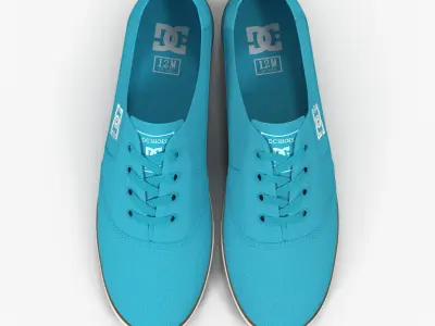 DC Shoes - Flash TX - Turquoise Low-poly 3D model