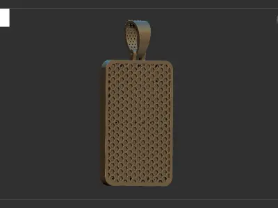 Queen Card Diamond Pendent 3D print model 3D print model