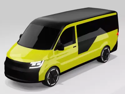 MOIA shuttle Van Low-poly 3D model