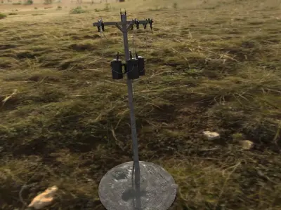 Old Electric Pole  3D model