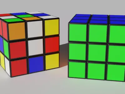 Low poly Rubiks Cube for decoration Free low-poly 3D model