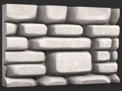 Dungeon Stone Wall Segment 3D print model