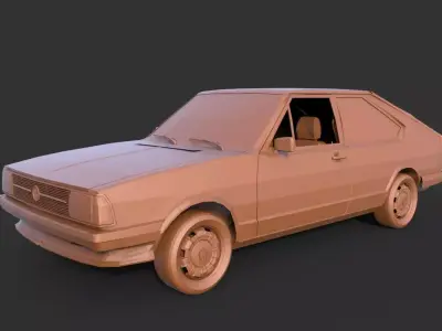 volkswagen passat coupe 1980 3D print model