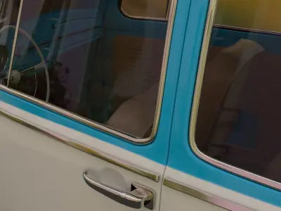 blue classic beetle 3D model