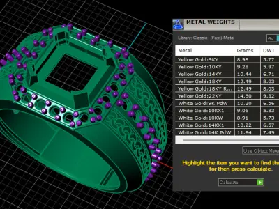 LUXURY GOLDEN RUBY RING 3D PRINTABLE MODEL 3D print model