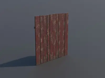 Realistic Wooden Fence - Game-Ready Asset Free low-poly 3D model