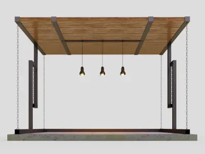 Floating gazebo 3D model