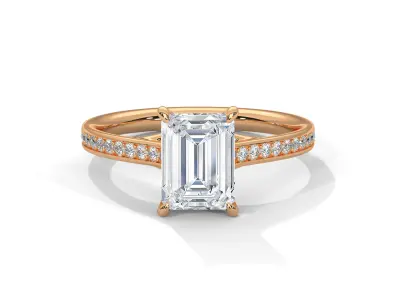 solitaire ring with detail images and 360 render videos 12 3D print model