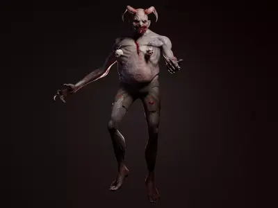 Evil Demon Low-poly 3D model