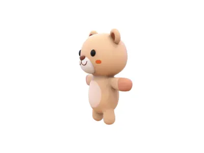 Cute Cartoon Bear 3D model