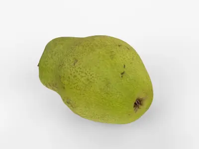 Photorealistic 3D scan of pear Low-poly 3D model
