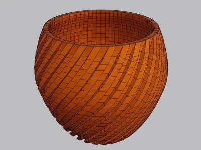 ELEGANT CURVED VASE - 3D PRINTABLE MODEL 3D print model