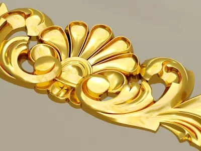 Molding 3dmodel for interior Low-poly 3D model