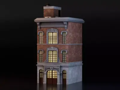 Brick Building 3D model