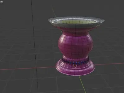 Brilliant Flagon for Decoration Low-poly 3D model