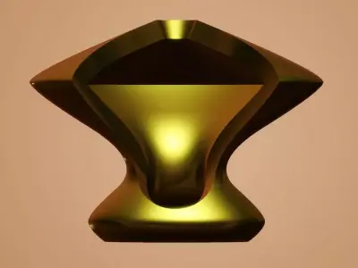 Modern Vase with Cutout 3D print model