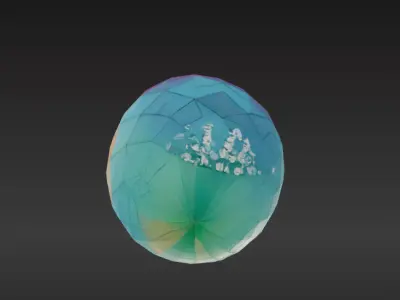 Low-Poly Easter Egg with Geometric Pattern Free 3D model