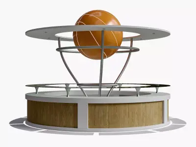 reception for the sports complex Low-poly 3D model